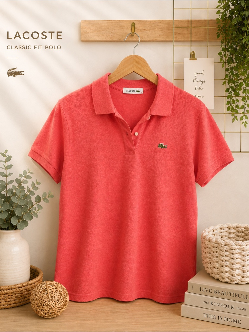Lacoste Women’s Classic Fit Polo - Coral